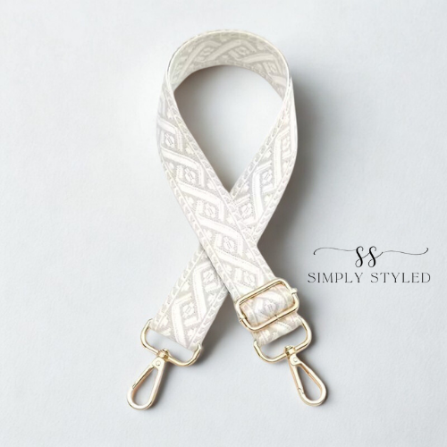 Cream & White Woven Adjustable Handbag Strap – Simply Styled