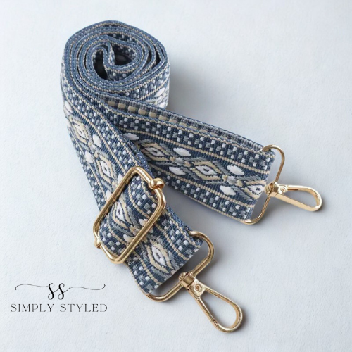 Blue & White Woven Adjustable Handbag Strap – Simply Styled