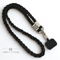 Braided Black Crossbody Phone Lanyard – Simply Styled
