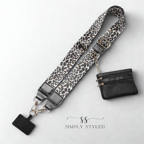 Leopard Luxe Crossbody Strap with Pouch – Simply Styled