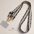 Black & Cream Pattern Adjustable Phone Strap – Simply Styled