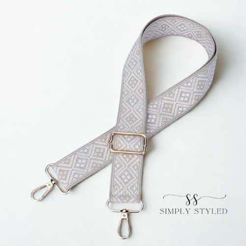 Neutral Geometric Adjustable Handbag Strap – Simply Styled