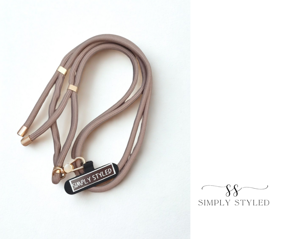 Grey Adjustable Crossbody Phone Lanyard  – Simply Styled